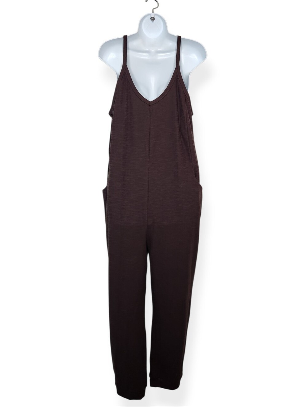 Sincerely Jules Brown Sleeveless One Piece Knit Jumpsuit Women's Size Medium